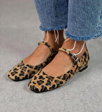 Leopar Şık Günlük Comfort Trend Rahat Meri Ceyn Babet