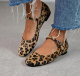 Leopar Şık Günlük Comfort Trend Rahat Meri Ceyn Babet
