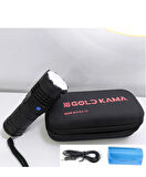 Gold Kama T406 Şarjlı El Feneri 100W Işık Gücü Powerbank Özellikli 5 Modlu 8800 Mah Zoomlu 