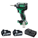 Hikoki WH18DC-5.0 18V/5.0Ah 210Nm Çift Akülü Kömürsüz Şarjlı Darbeli Vidalama