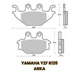 DİSK BALATA ARKA Yamaha R125 ARKA