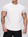Erkek Spor Tişört Running Sports Gym Reglan Oval Kesim Penye T-shirt OVALT-SHİRT