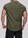 Erkek Spor Tişört Running Sports Gym Reglan Oval Kesim Penye T-shirt OVALT-SHİRT