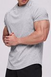 Erkek Spor Tişört Running Sports Gym Reglan Oval Kesim Penye T-shirt OVALT-SHİRT