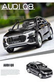 Audi Q8 SUV Tarzı Araba 1:24 Diecast Metal Model Araba Koleksiyon Araba Sesli Işıklı Audi Jip Araba