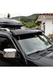 Toyota Hilux Ön Cam Güneşliği Siperlik Akrilik Vizör Şapka Terek (ABS) Piano Black 2012-2015