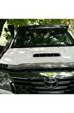 Toyota Hilux Ön Cam Güneşliği Siperlik Akrilik Vizör Şapka Terek (ABS) Piano Black 2012-2015