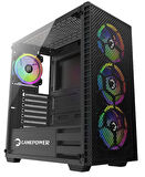GamePower Horizon Gaming MESH Panel 550W 80+ Bronze Dahili PSU 4*120mm RGB Fan RGB Kontrolcü ve Uzaktan Kumanda