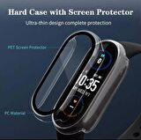 Xiaomi Mi Band 5 Uyumlu Ekran Ve Kasa Koruyucu Kılıf 360 Tam Koruma