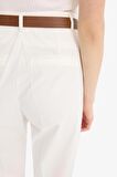 DeFacto 	Carrot Fit Gabardin Kumaş Pantolon Kemerli Yüksek Bel Kısa Paça D2732AX25SPWT32