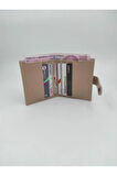 Kağıt Para Bölmeli Çıtçıtlı Suni Deri Cüzdan ve Kartlık