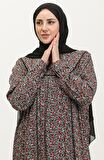 Adelya Beden Desenli Viskon Elbise 4473G