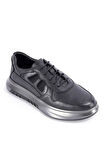 SİYAH ERKEK DERİ SNEAKER