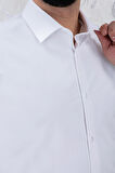 ERKEK SLİM FİT UZUN KOL BEYAZ 6 DROP GÖMLEK