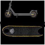 Elektrikli Scooter Aksesuar Paspas  Ninebot MAX G30E II İçin Sarı Kenar Gri Kurt Nakış Armalı 