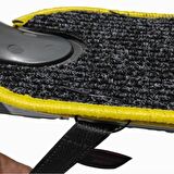 Elektrikli Scooter Aksesuar Paspas  Ninebot MAX G30E II İçin Sarı Kenar Gri Kurt Nakış Armalı 