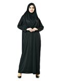 Tek Parça Namaz Elbisesi - Siyah - 5015