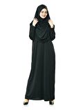 Tek Parça Namaz Elbisesi - Siyah - 5015