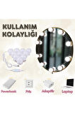 10 lu Makyaj Masası Banyo Aynası Giyim Odası Aydınlatma Hollywood Tarzı Nostaljik Led Lamba 3 MOD