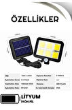 120 LED Solar Panel Güneş Enerjili 3 Mod Duvar Lambası Ayrı Panel Kablolu Bahçe Aydınlatma