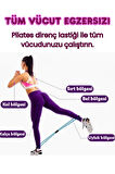 Pilates Direnç Lastiği Kalça Vücut Şekillendirici Yoga Kelebek Direnç Bandı Evde Spor