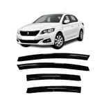 Peugeot 301 2012-2019 Uyumlu Mugen Cam Rüzgarlığı Seti Piano Black 4'lü İthal