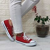 Fiyra 554 Kırmızı Kısa Unisex Sneaker Keten Spor Ayakkabı