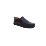 Fiyra fth04 Siyah Hakiki Deri Kaymaz Bağacaksız Erkek Ayakkabı