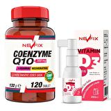 Nevfix Koenzim Resveratrol Q10 Karamuk 120 & Nevfix Vitamin D3 400 Iu 20 ml Sprey