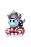 Renkli Gökkuşağı Unicorn Charm | 925 Ayar Gümüş