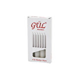 4PCS - İNCE   ÇAP=1.6CM - UZUNLUK=12CM   BEYAZ KLASİK  MARKET MUM (4490)