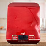 TF 1002 Hassas Ölçümlü Maksimum 5 Kg Kapasiteli Led Ekran Platin Dijital Mutfak Tartısı (4490)