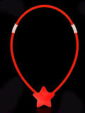 Glow Stick Yıldız Kolye - Glow Kolye - Glow Stick Partisi Yıldız Kolye 6 Adet (4490)