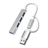 4 Port&amp;apos;lu Bağlantı İstasyonu Ultra İnce USB Bölücü TYPE-C tipi Çoklu Arayüz Adaptörü Multi Usb Çoklayıcı (4490)