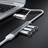 4 Port&amp;apos;lu Bağlantı İstasyonu Ultra İnce USB Bölücü TYPE-C tipi Çoklu Arayüz Adaptörü Multi Usb Çoklayıcı (4490)