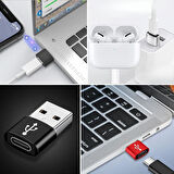 USB&amp;apos;den TYPE-C &amp;apos;ye Dönüştürücü Adaptör Veri Aktarımı Sağlayıcı Şarj Data Çevirici (4490)