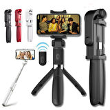 Selfie Stick L01 Bluetooth Kumandalı Selfie Çubuğu Tripod Monopod (4490)