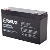 AKÜ 6 VOLT 12 AMPER ORBUS ORB6-12 ( 150 X 50 X 94 MM ) (4490)