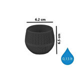 Omnipazar SO-ASR1 Dekoratif Örgü Desen Amasra Saksı 0.13 Litre 6'lı Set 