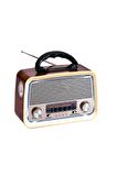 Eskitme 301 Nostalji Tasarımlı Bluetoothlu Nostalji Radyo Fm-sd Kart-aux NSTJ000002001