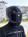 LS2 Rapid 2 Clawn Race Mat Siyah Gri Kırmızı Kask