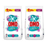 Omo Active Beyaz ve Renkliler 9 kg x 2 Adet 