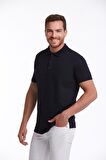 Lacivert Regular Fit %100 Pamuk Polo Yaka Tişört | M