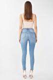 Kadın Mavi Süper Skinny Fit Jean Pantolon