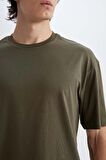 DeFacto Boxy Fit Bisiklet Yaka Basic Düz Kısa Kollu Tişört D5071AX24HSKH361