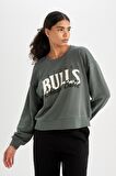 DeFactoFit NBA Chicago Bulls Bisiklet Yaka Sweatshirt C8247AX24AUGN498