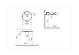 VitrA Memoria 5880B401-0563 Yuvarlak Çanak Lavabo, VitrA Clean, 50 cm, Mat Beyaz