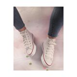 Beyaz Spor Unıseks Bilekli Converse Ayakkabı BEYAZ