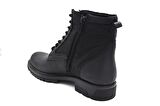 Modesa MBT155 Erkek Bağcıklı Fermuarlı Hakiki Deri Günlük Postal Bot SİYAH DERİ