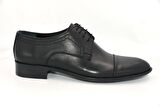 Prego (Dede) Hazır Taban Hafif Hakiki Deri Bağcıklı Erkek Klasik Ayakkkabı SİYAH
